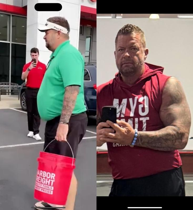 These photos are 13 months apart